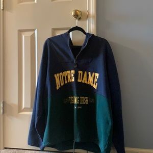 ❌SOLD❌Vintage Notre Dame Quarter Zip